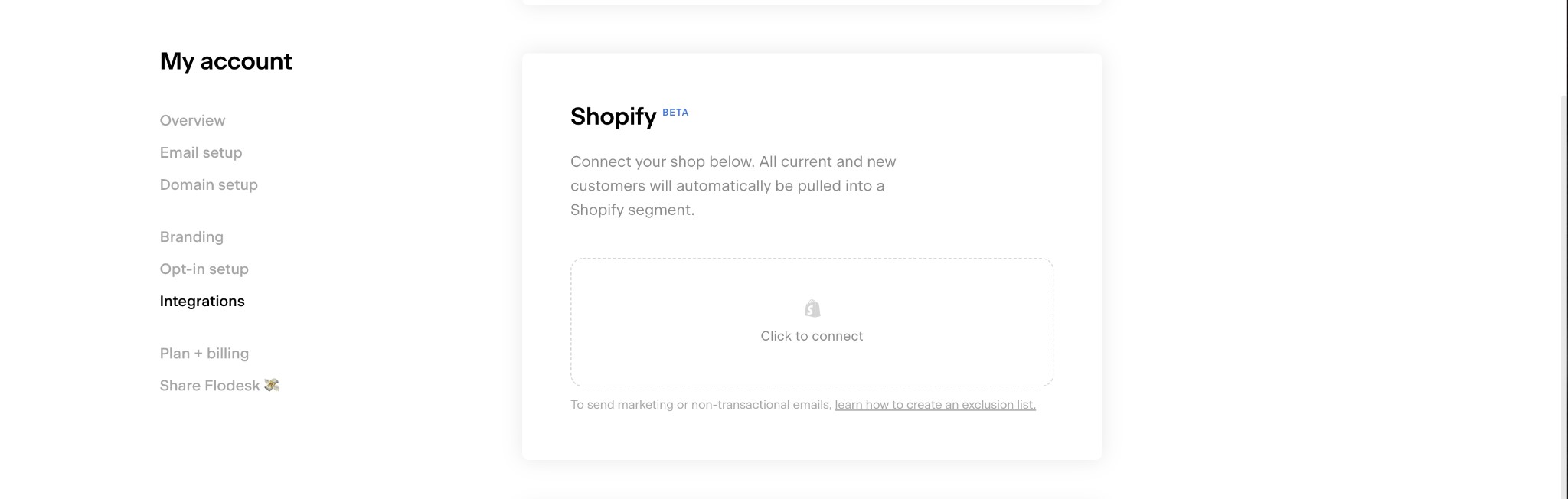 Connect with Shopify