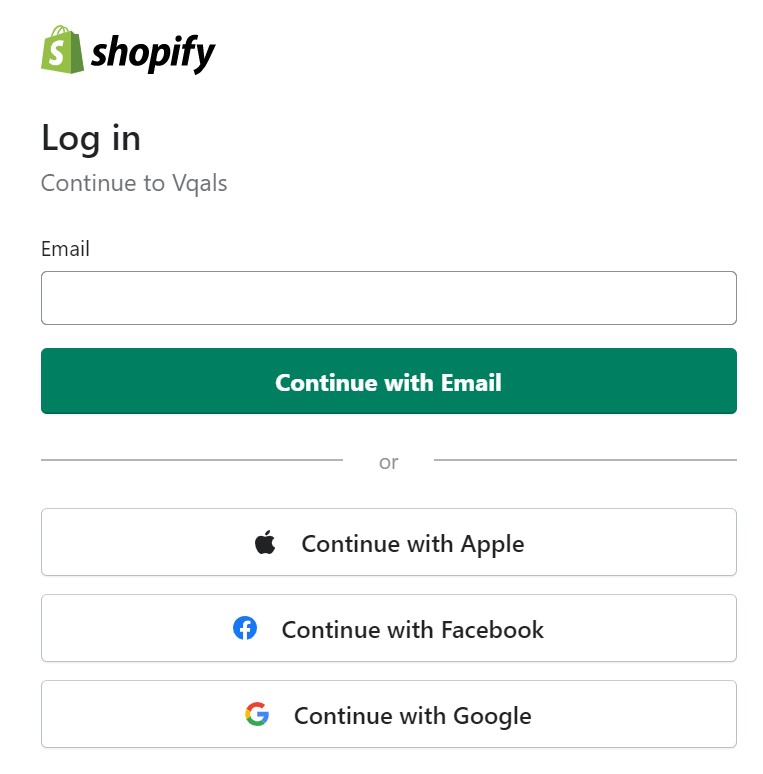 Sign up for the account - Shopify