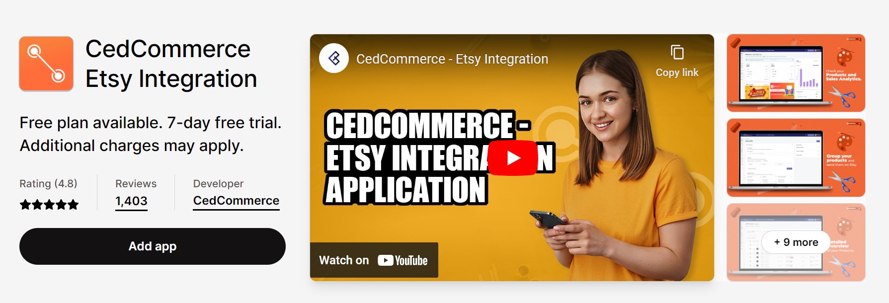 Install CedCommerce Etsy Shopify Integration App