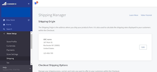 bigcommerce shipping options