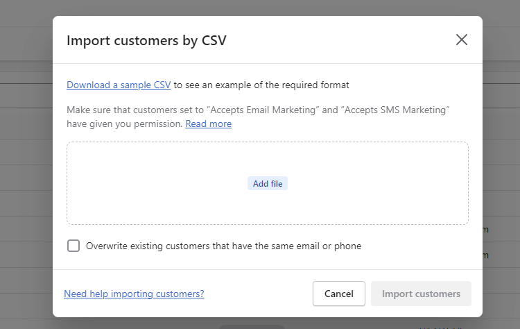 Import Customer Data into Shopify