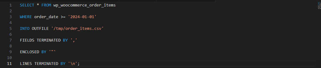 Direct Database Export
