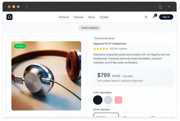 Custom Product Detail Enhancements