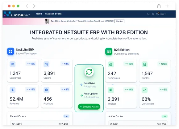 Integrated NetSuite ERP with B2B Edition