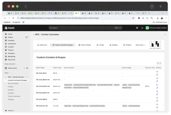 Custom Shopify App for Full Configuration Control