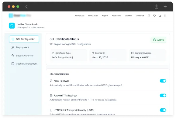 WP Engine-Compatible SSL and Deployment Setup