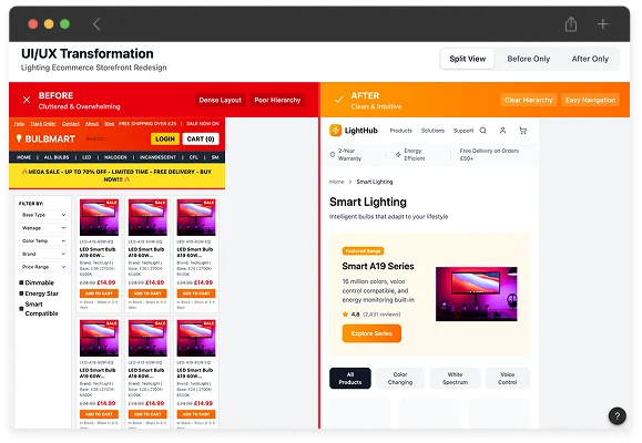 Modernized UI UX for Competitive Positioning