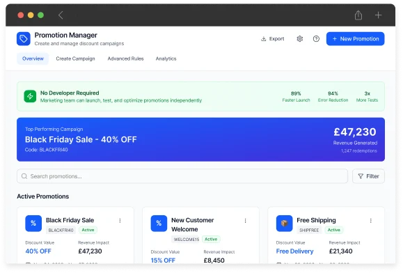 Advanced Coupon and Promotion Features