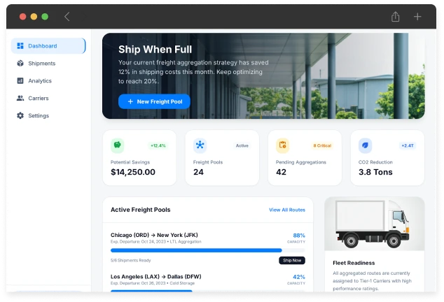Ship When Full Freight Aggregation