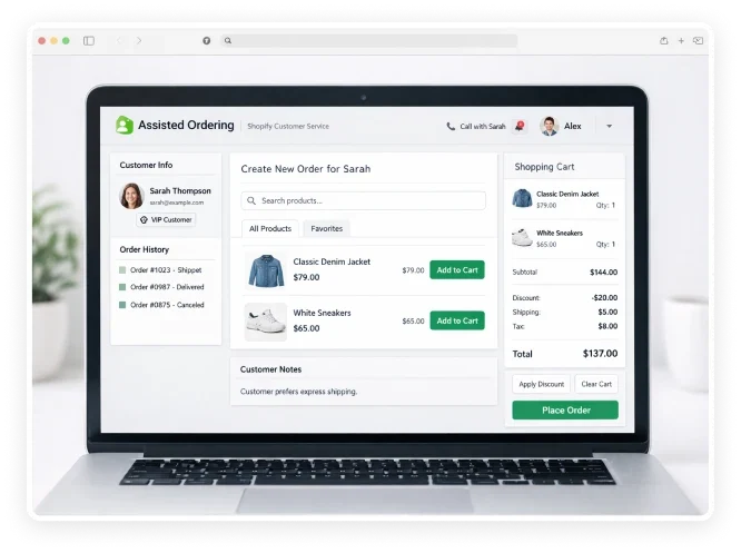 Customer Service Assisted Ordering