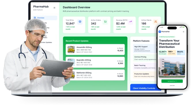 Pharmaceutical Ecommerce That Connects Pricing, Licenses, and Trace Data