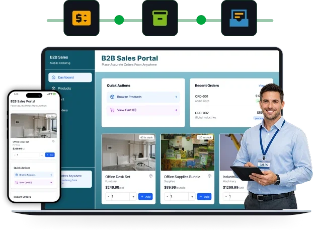 Let Reps Place Accurate B2B Orders From Anywhere