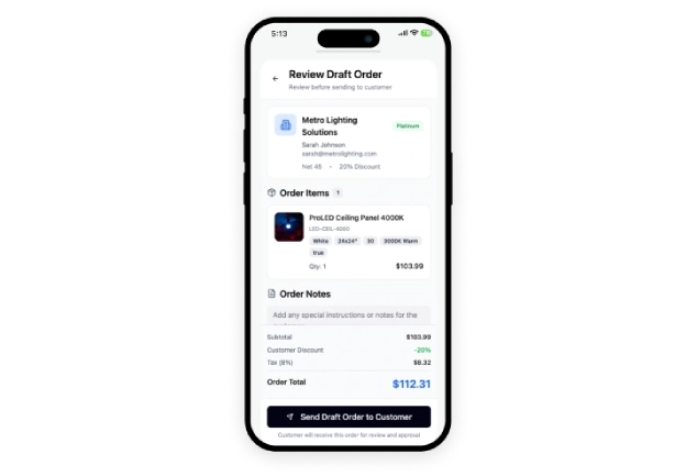 Draft Order Creation, Review, and Buyer Approval Flow