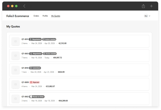 Self Serve Buyer Portal for Quotes