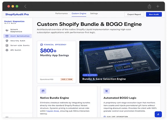 Custom Shopify Bundle & BOGO Engine Development