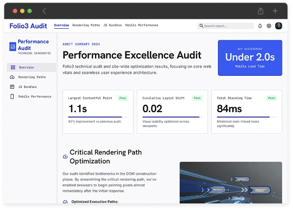 Site-Wide Performance Optimization & Audit