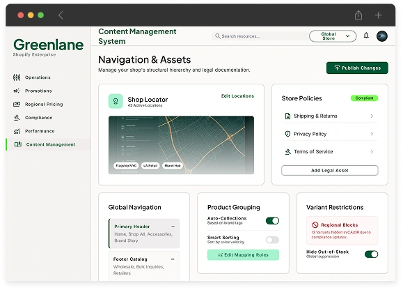 Enhanced Navigation & Content Management