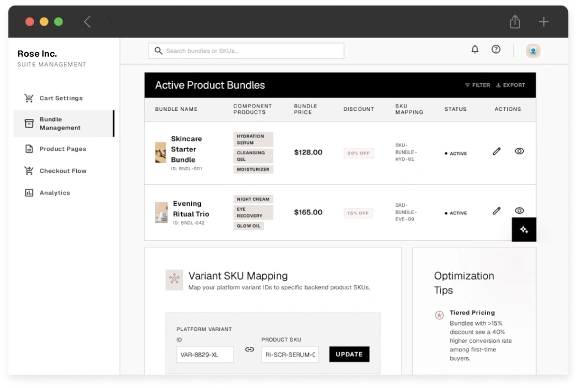 Flexible Bundle Management Through Shopify Variants