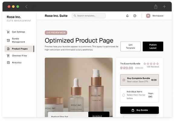 Optimized Bundle Shopping Experience & Checkout