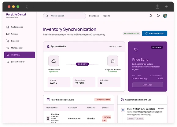 Real-Time ERP & Inventory Synchronization