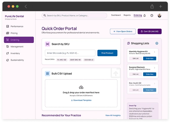 Streamlined Ordering & Shopping Experience